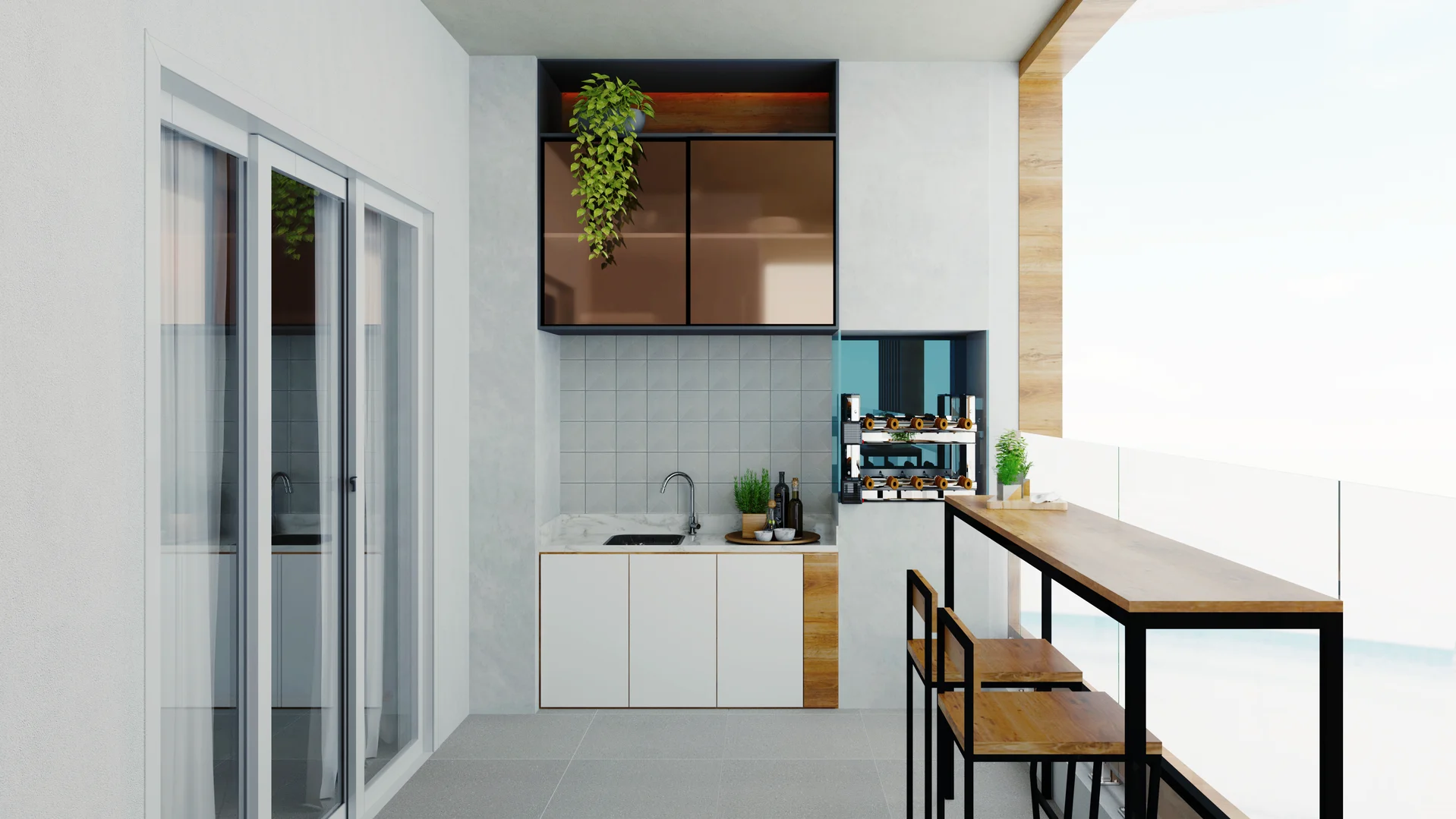 Varanda Apartamento Lateral Safira